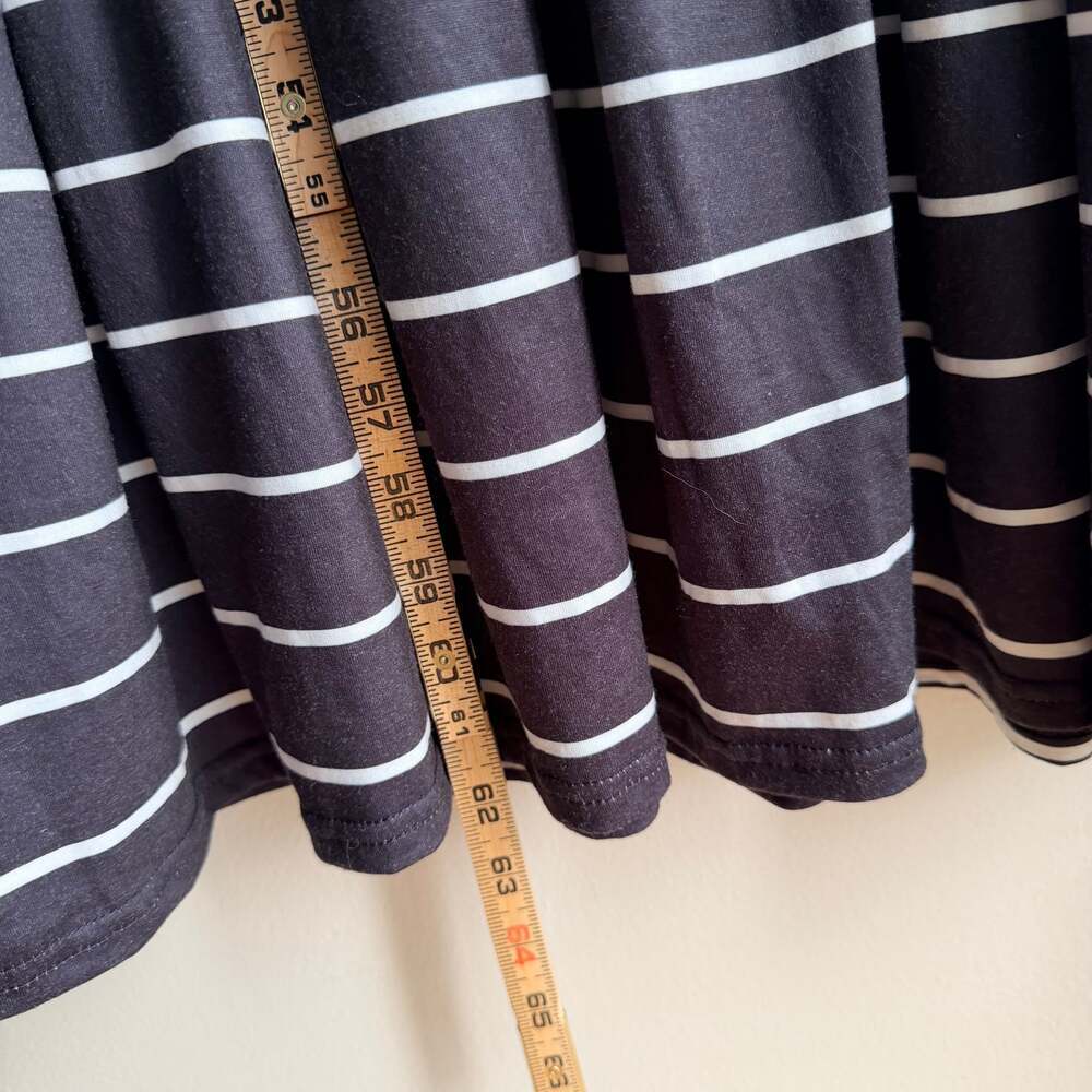 Women's Summer Casual Short Sleeve T Shirt Dress with Pockets Striped Size Mediu - Picture 8 of 9